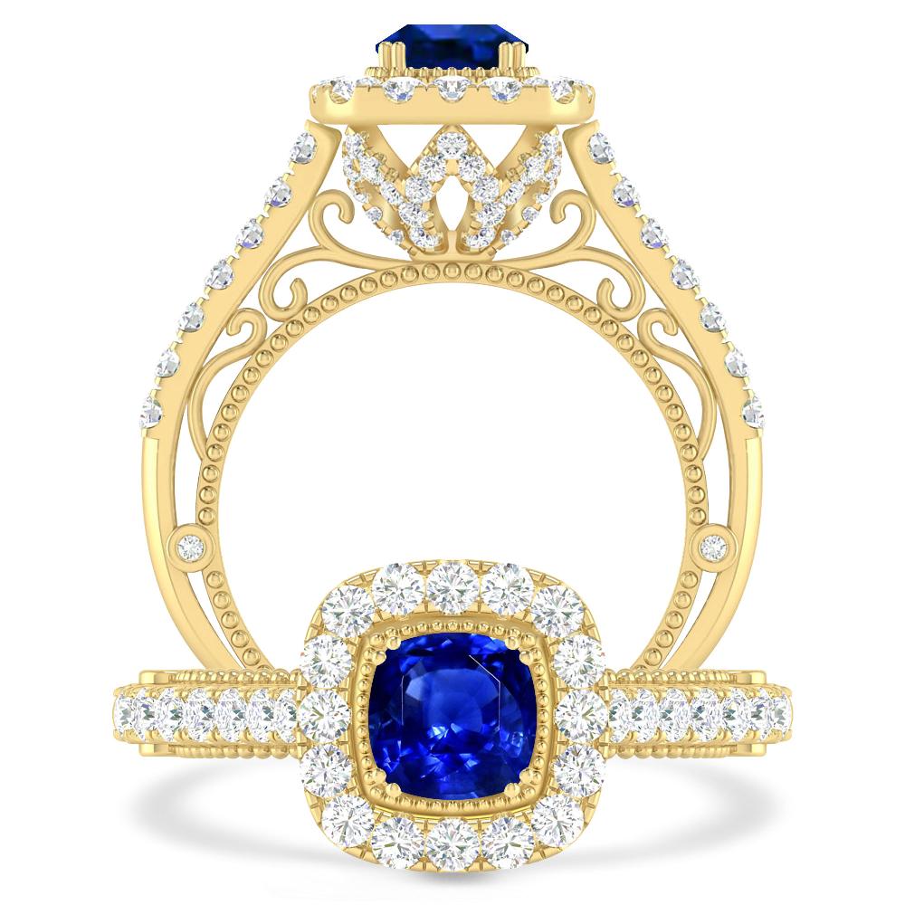 Yellow Gold - Sapphire