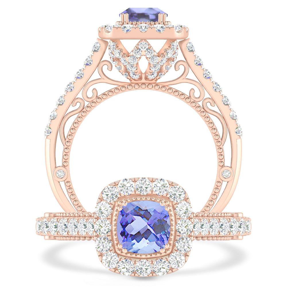 Rose Gold - Tanzanite