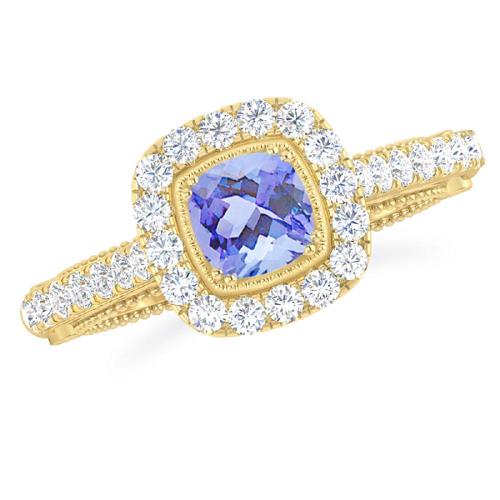 Yellow Gold - Tanzanite