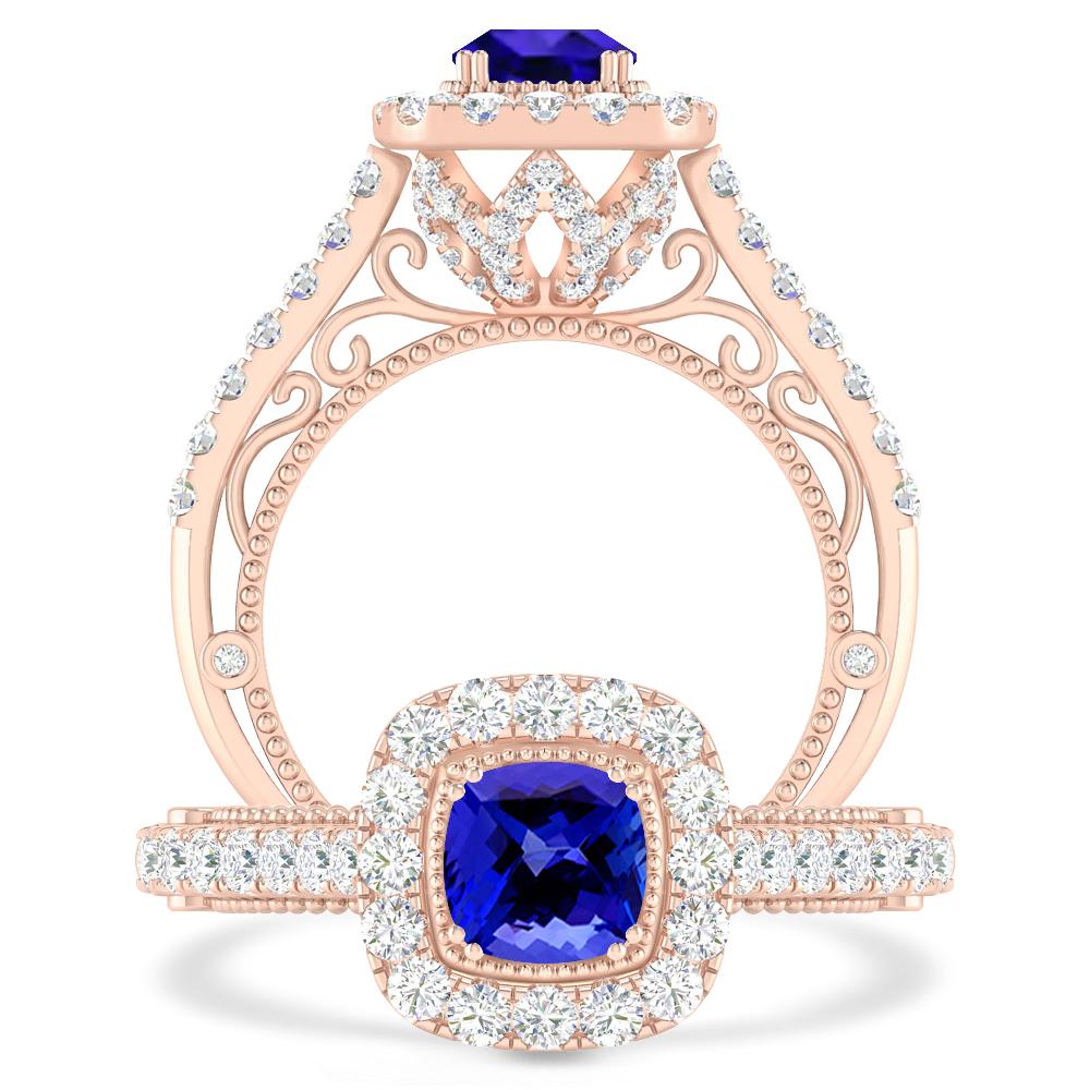 Rose Gold - Tanzanite