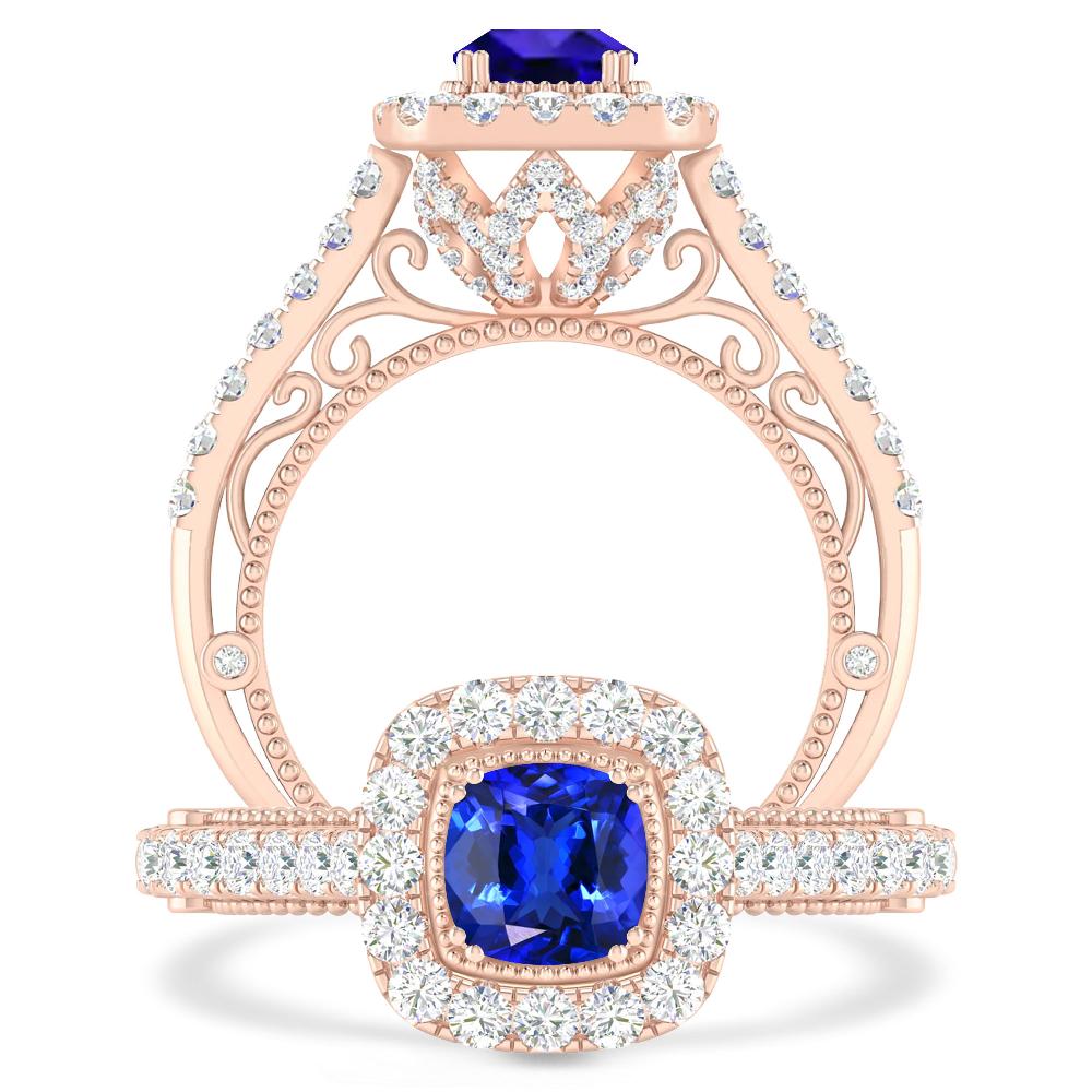 Rose Gold - Tanzanite