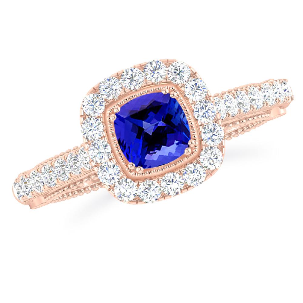 Rose Gold - Tanzanite