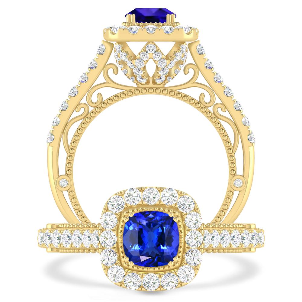 Yellow Gold - Tanzanite