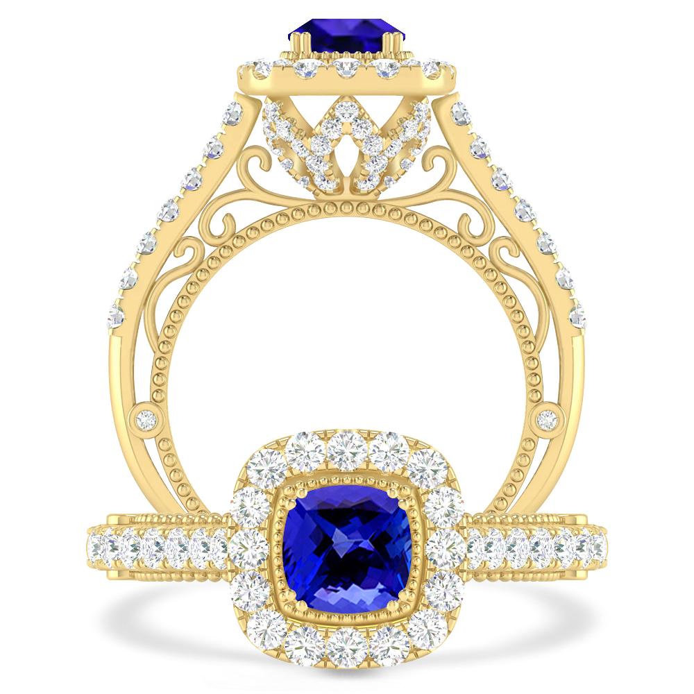 Yellow Gold - Tanzanite