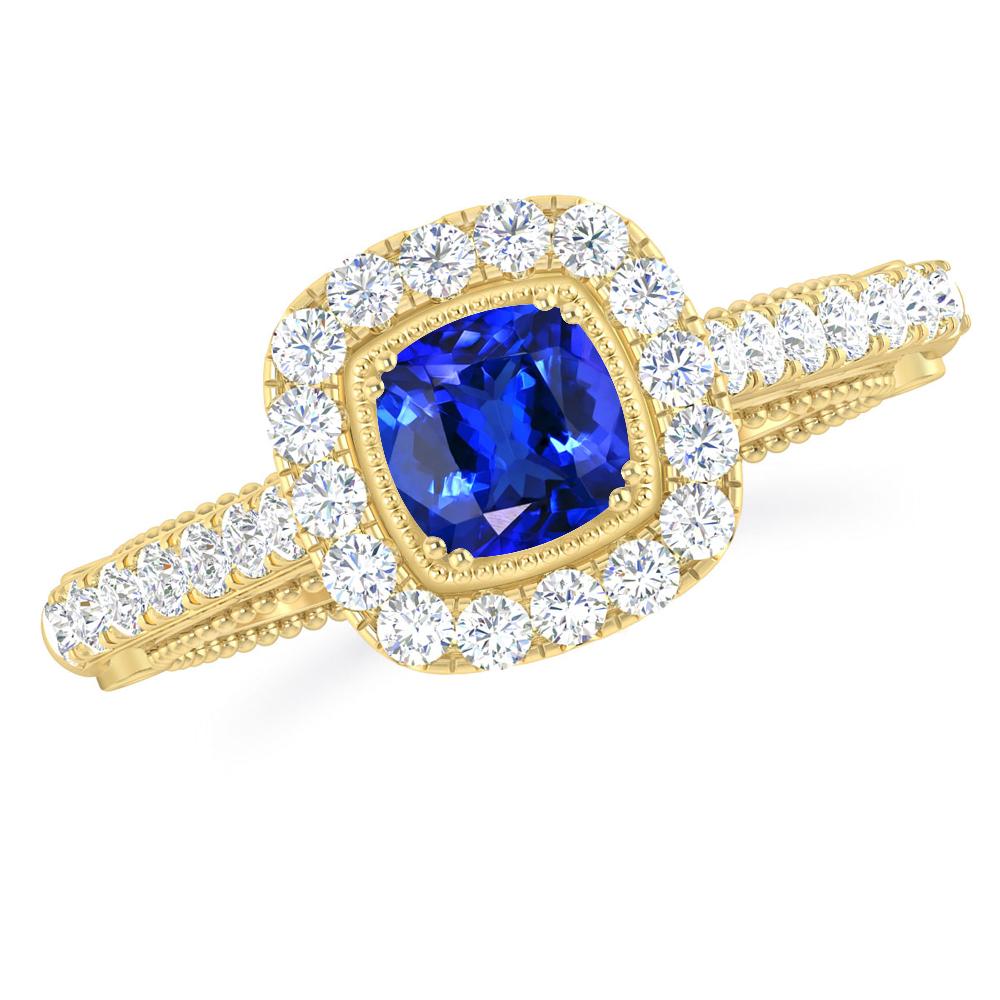 Yellow Gold - Tanzanite