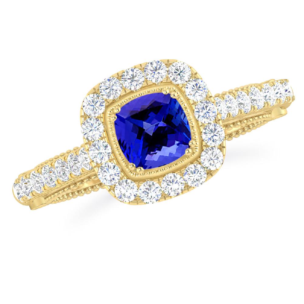 Yellow Gold - Tanzanite