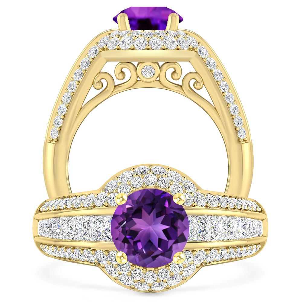 Yellow Gold - Amethyst