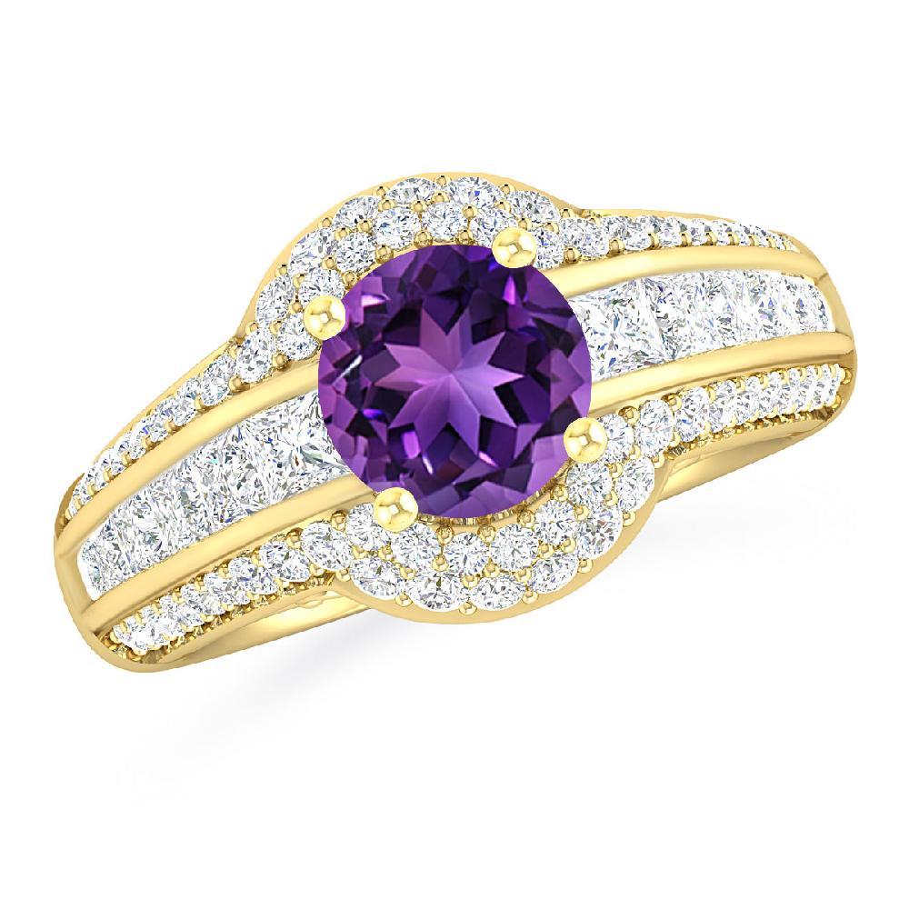 Yellow Gold - Amethyst