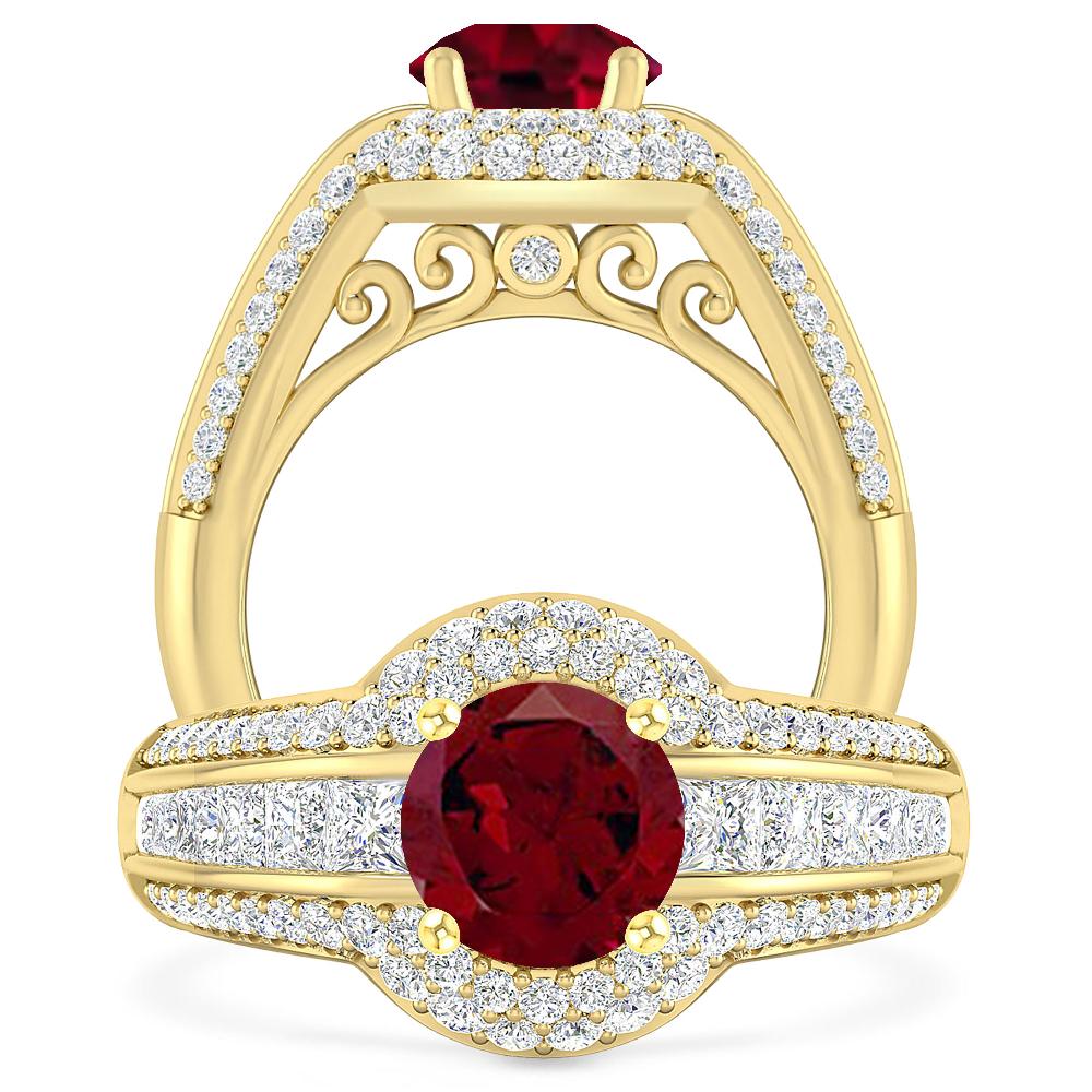 Yellow Gold - Garnet