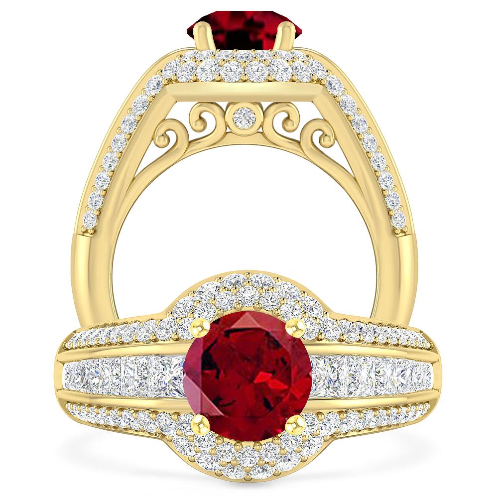 Yellow Gold - Garnet