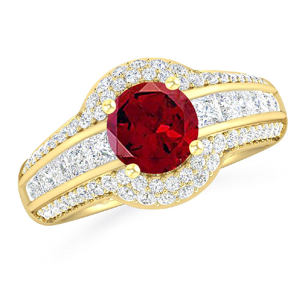 Yellow Gold - Garnet