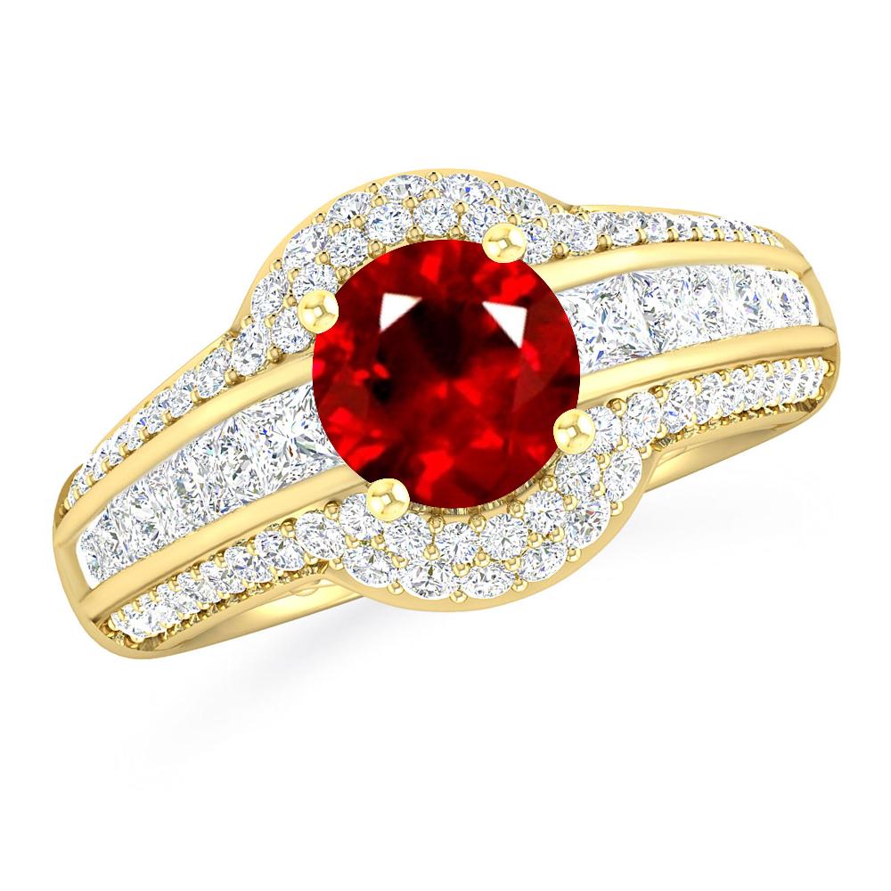 Yellow Gold - Ruby