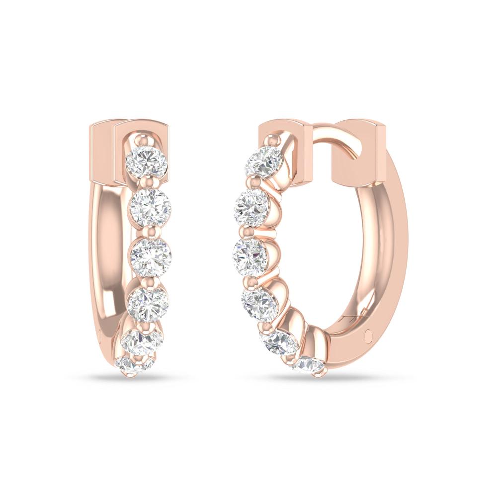 a pair of diamond earrings