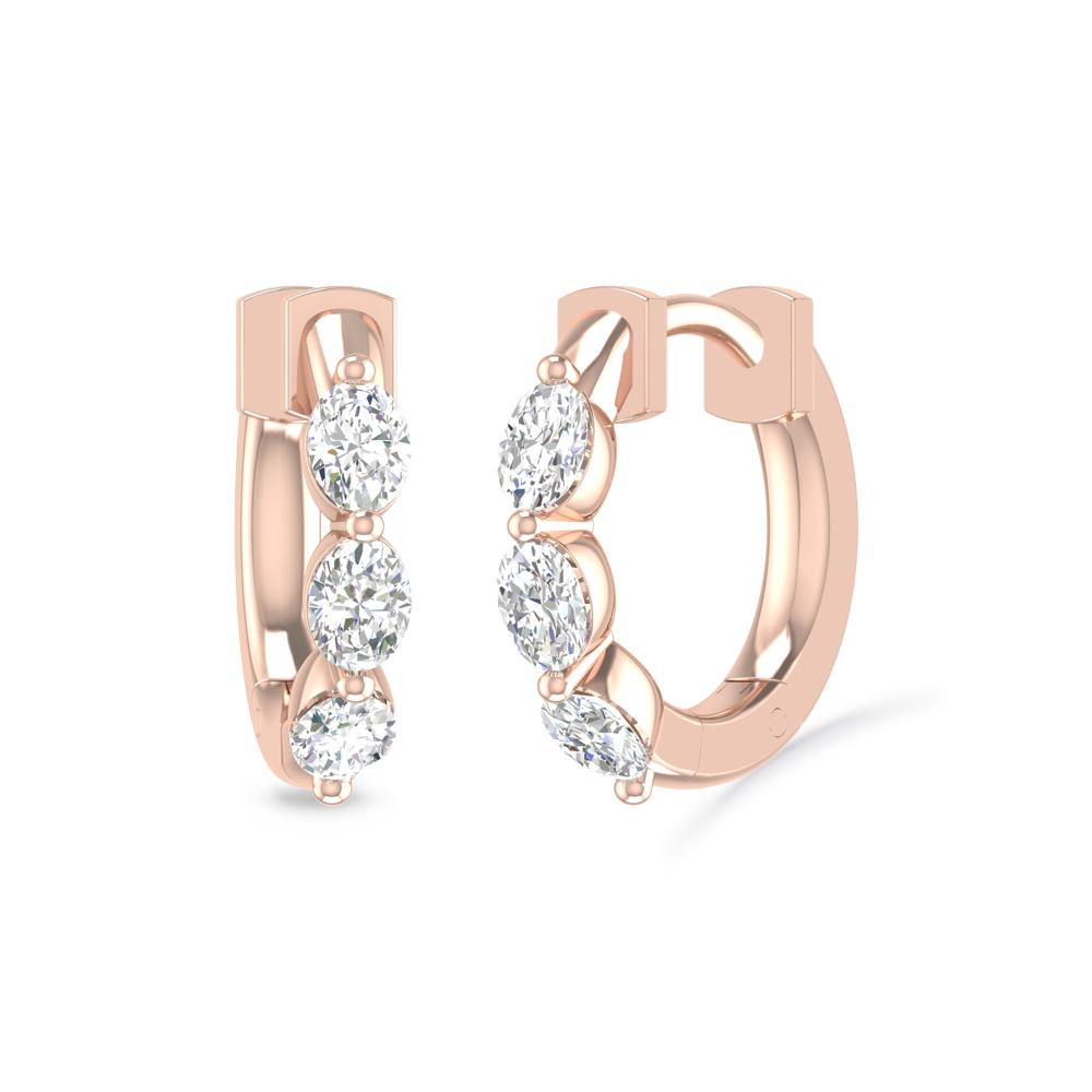 a pair of diamond earrings