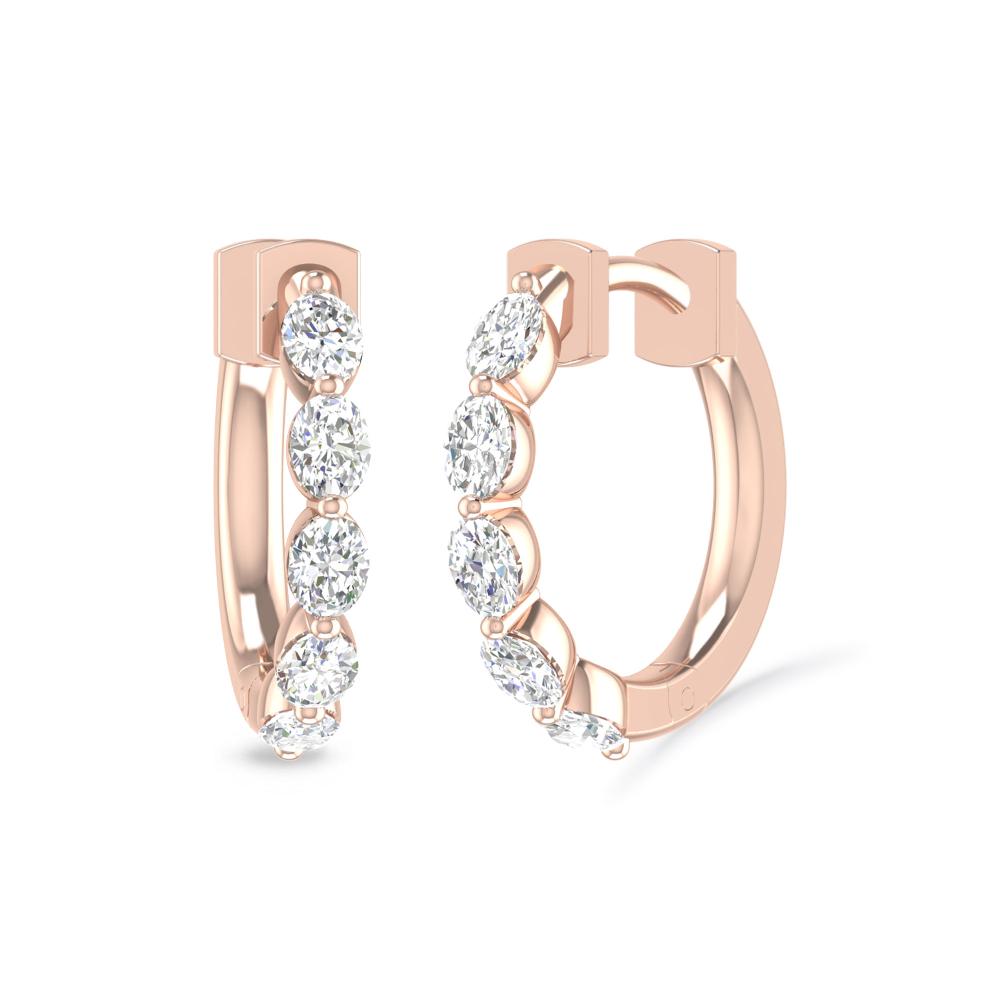 a pair of diamond earrings