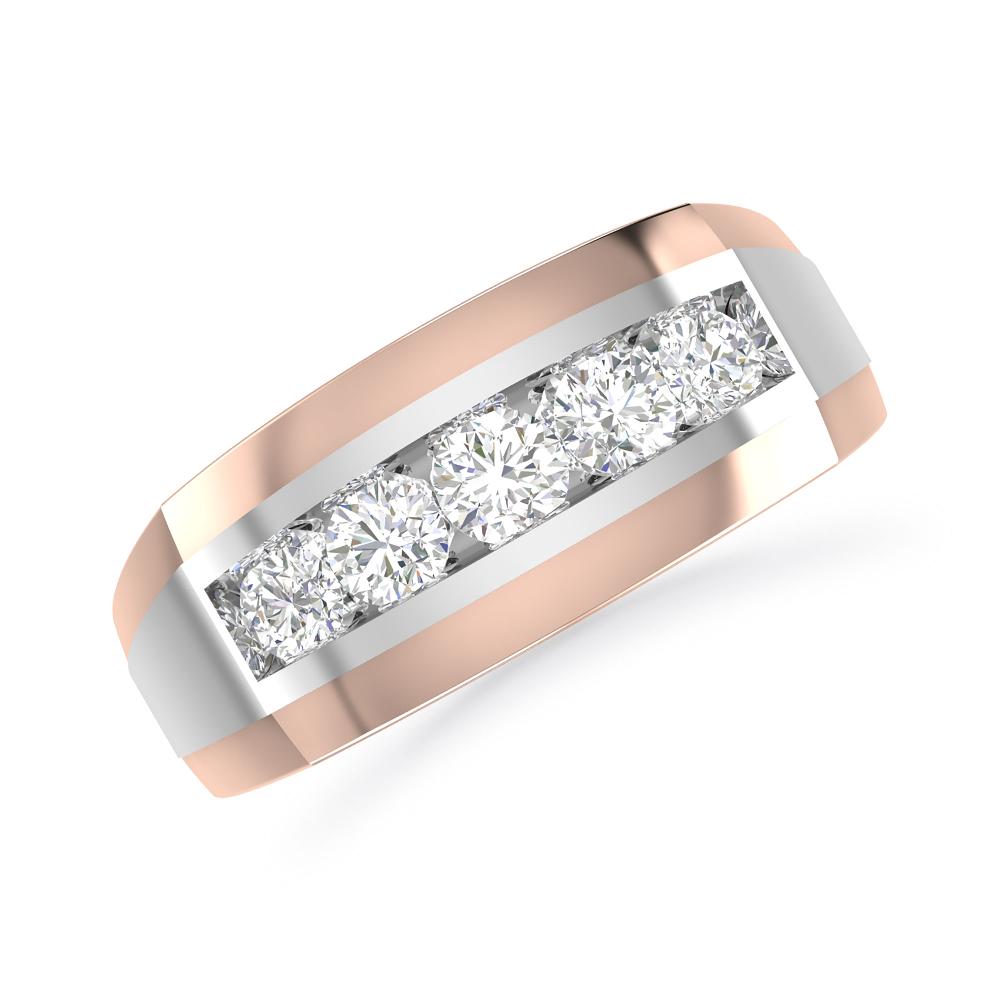 White Gold/Rose Gold - Round