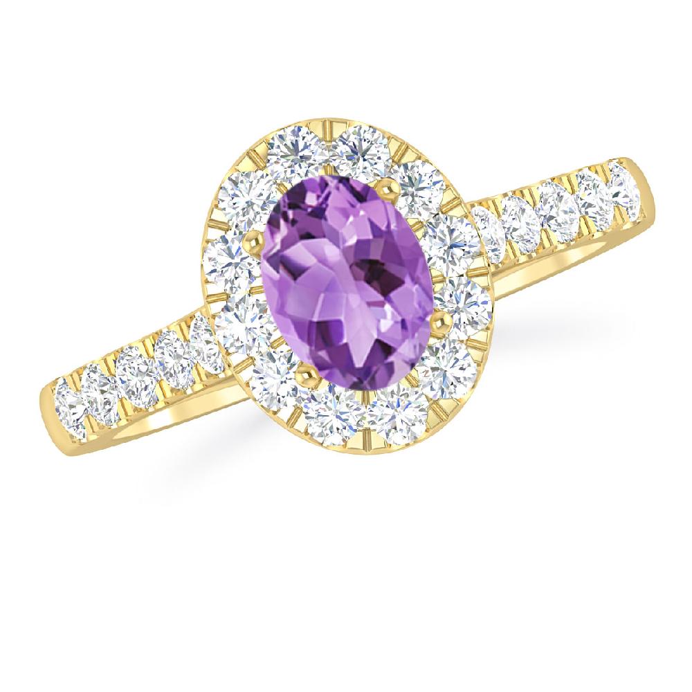 Yellow Gold - Amethyst