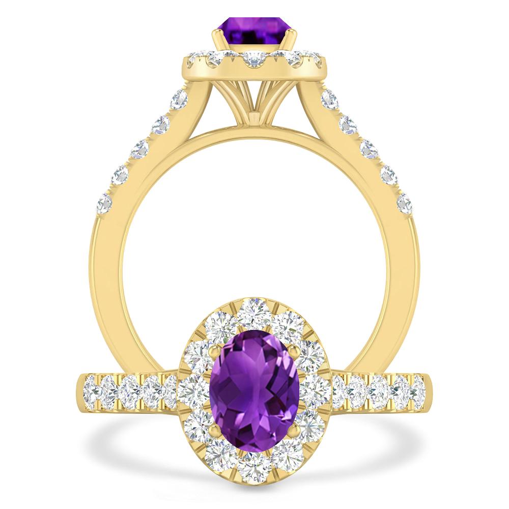 Yellow Gold - Amethyst