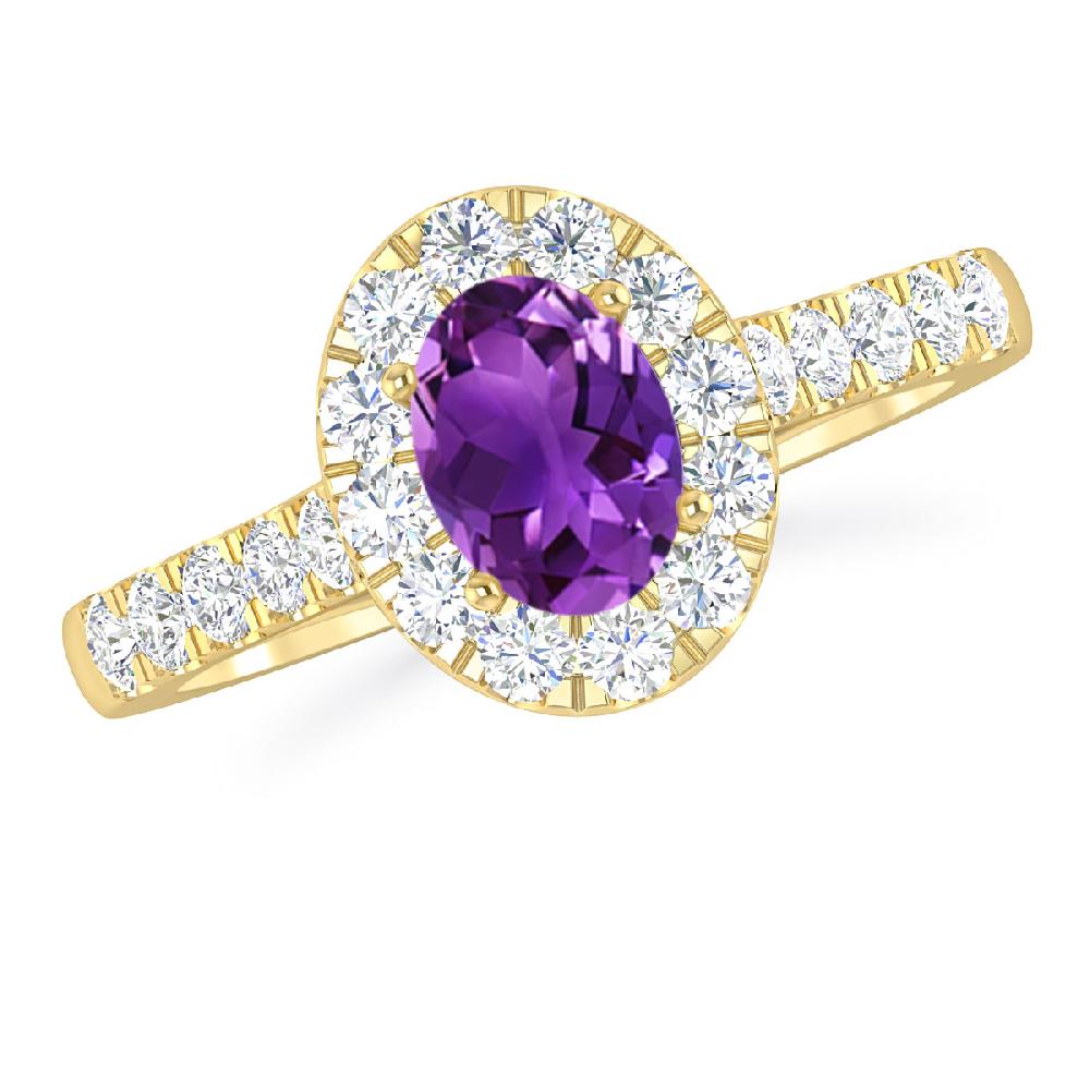 Yellow Gold - Amethyst