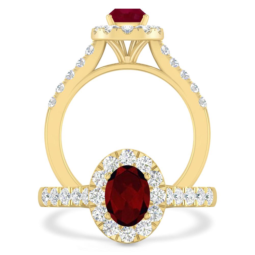 Yellow Gold - Garnet