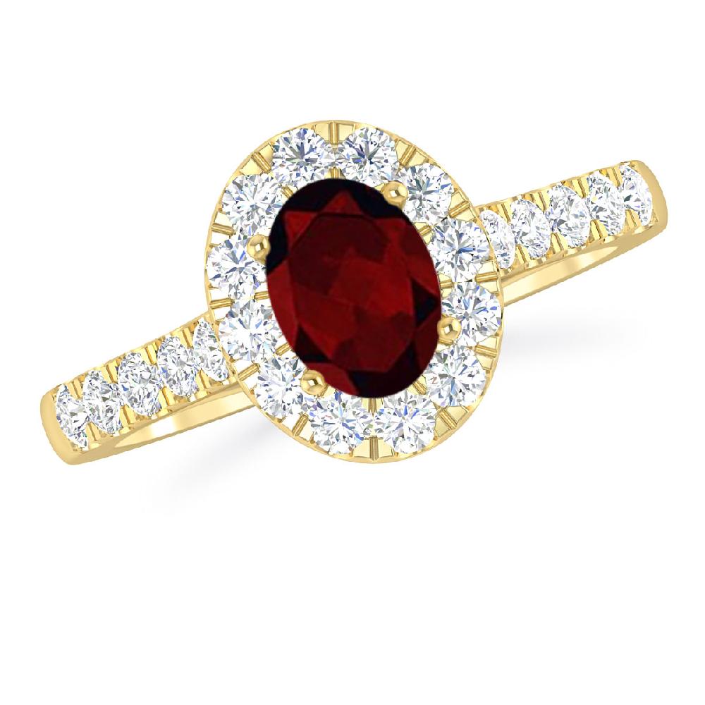 Yellow Gold - Garnet