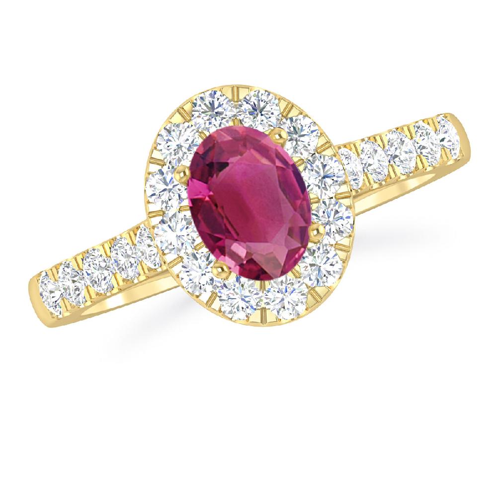 Yellow Gold - Pink Tourmaline