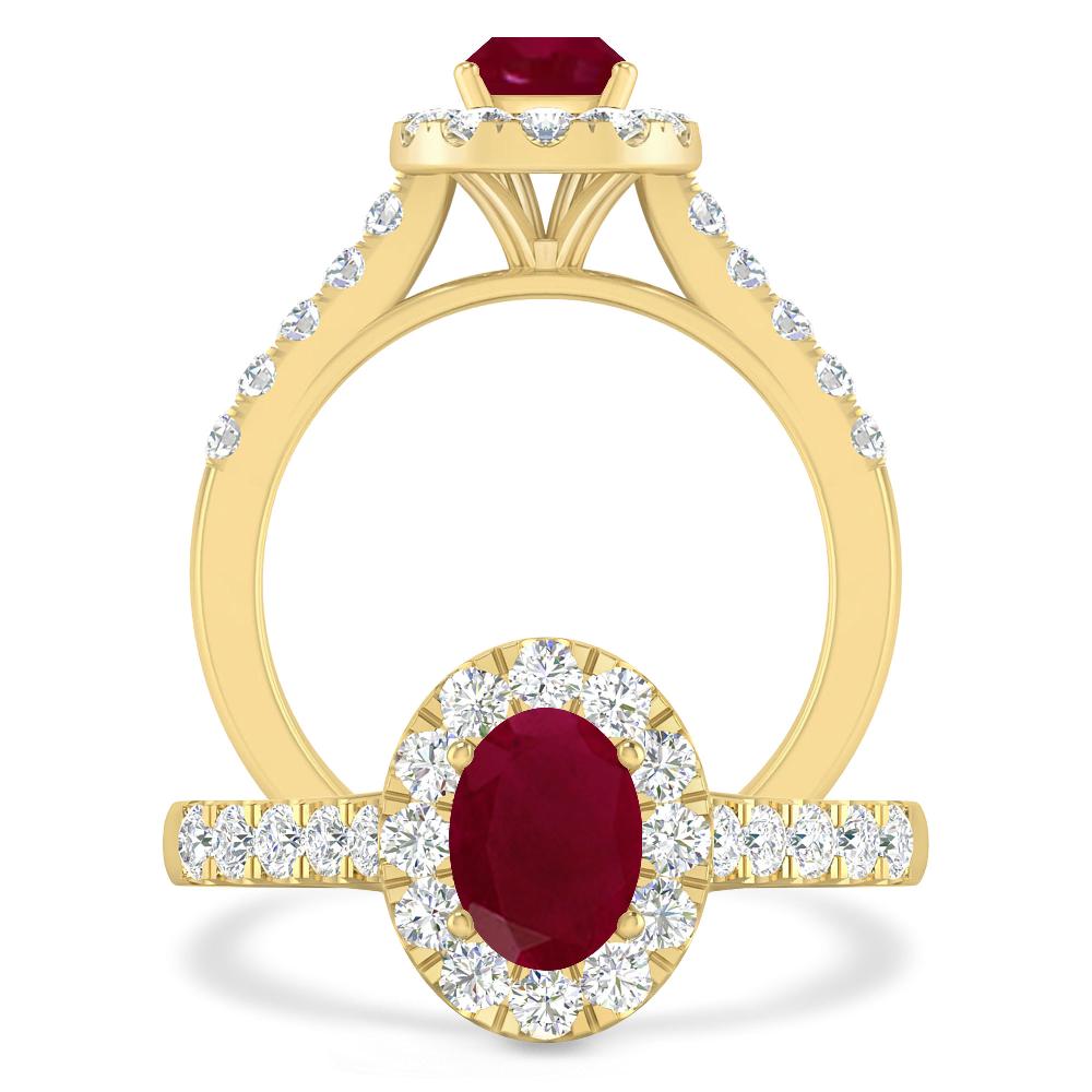 Yellow Gold - Ruby