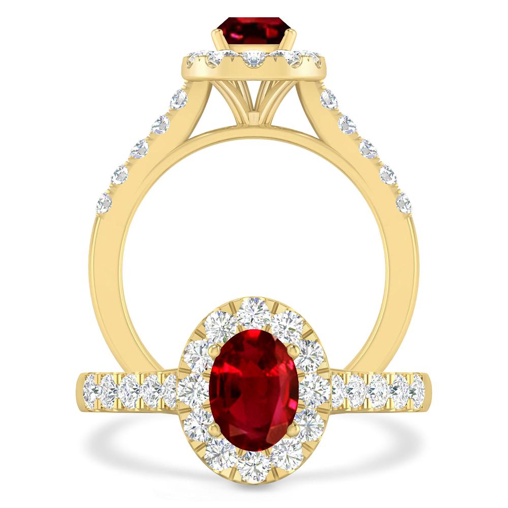 Yellow Gold - Ruby