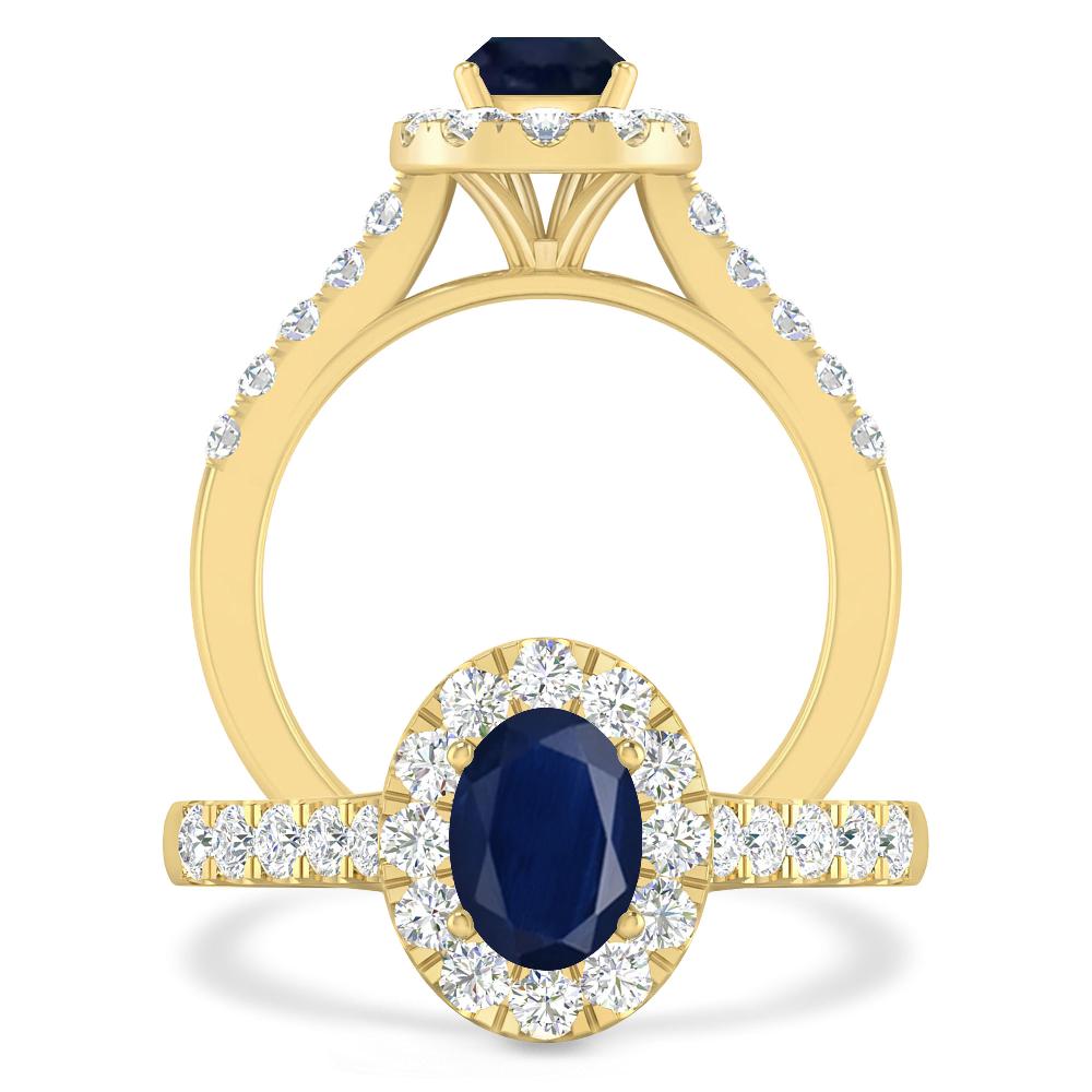 Yellow Gold - Sapphire