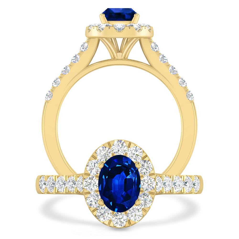 Yellow Gold - Sapphire