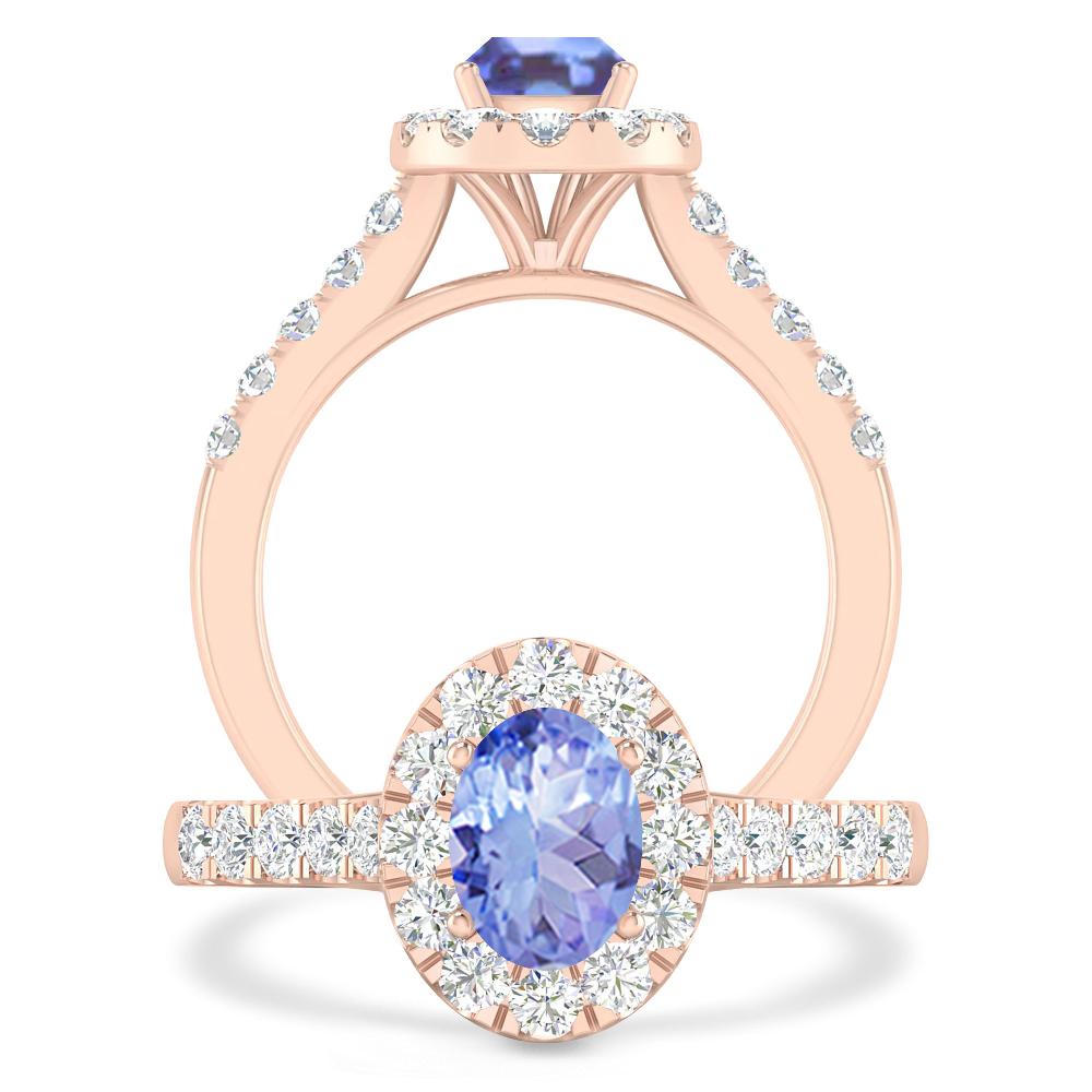 Rose Gold - Tanzanite