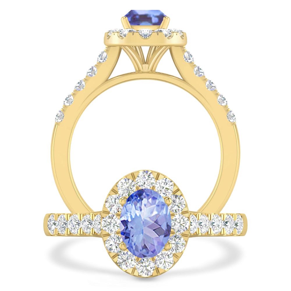 Yellow Gold - Tanzanite