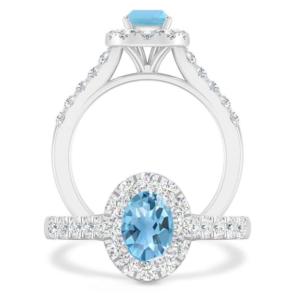 White Gold - Blue Topaz