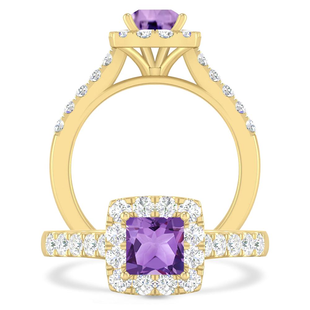 Yellow Gold - Amethyst