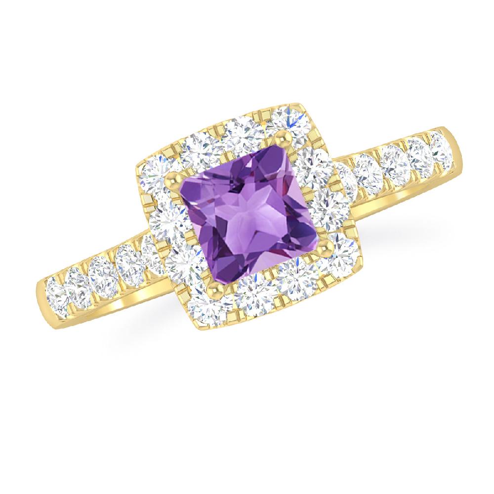 Yellow Gold - Amethyst