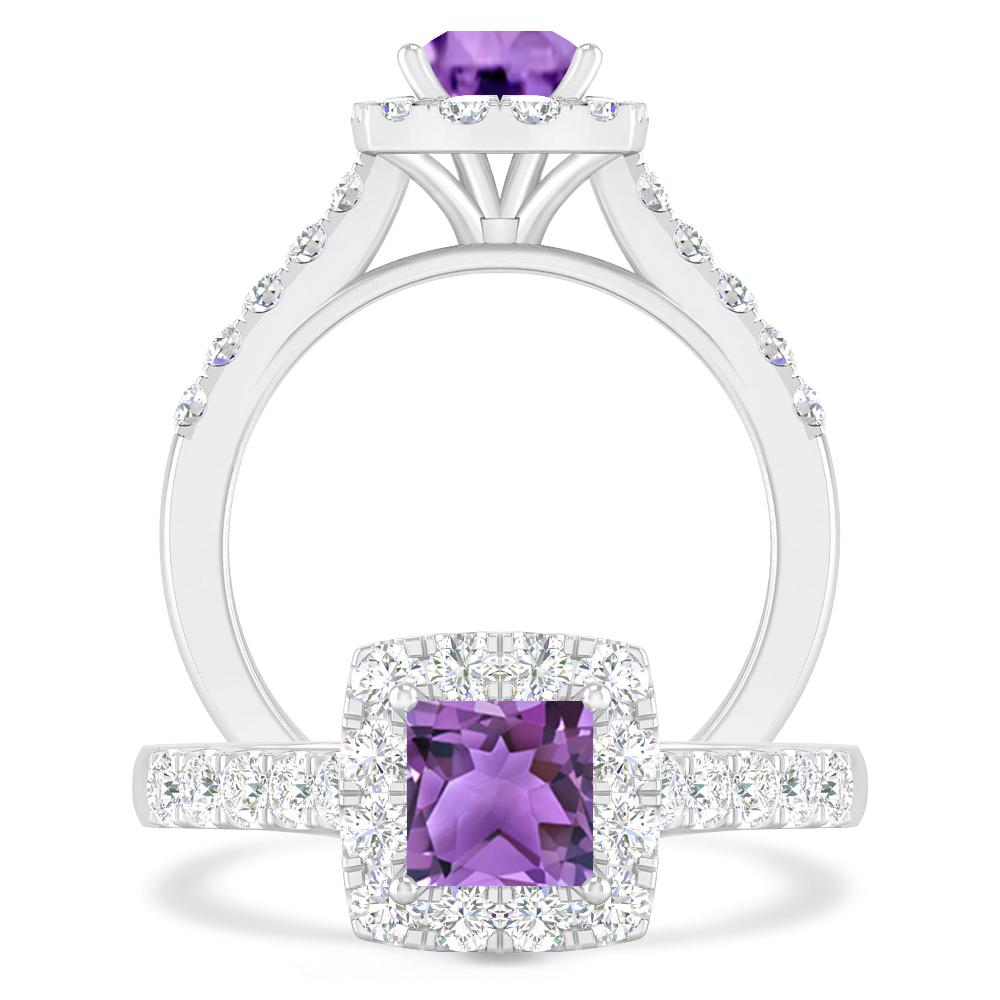 White Gold - Amethyst