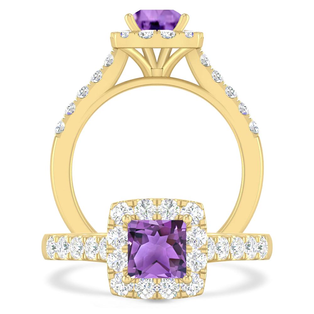 Yellow Gold - Amethyst