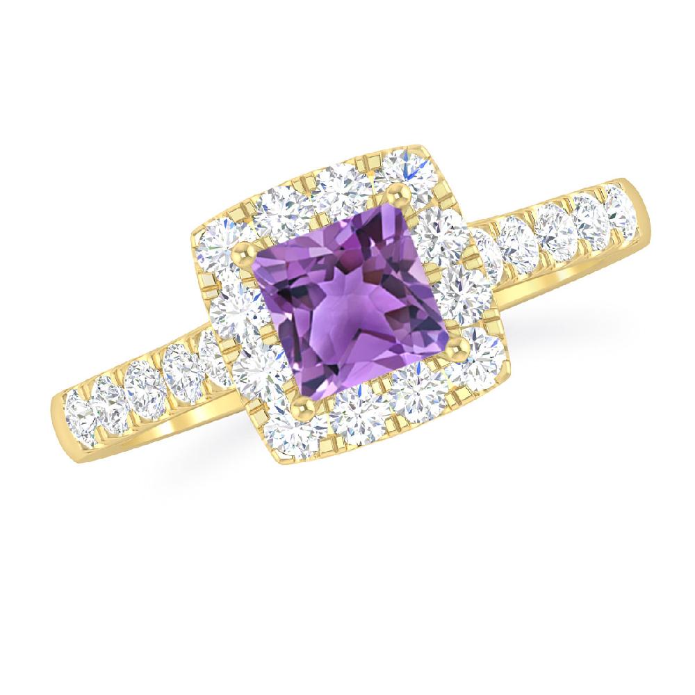 Yellow Gold - Amethyst