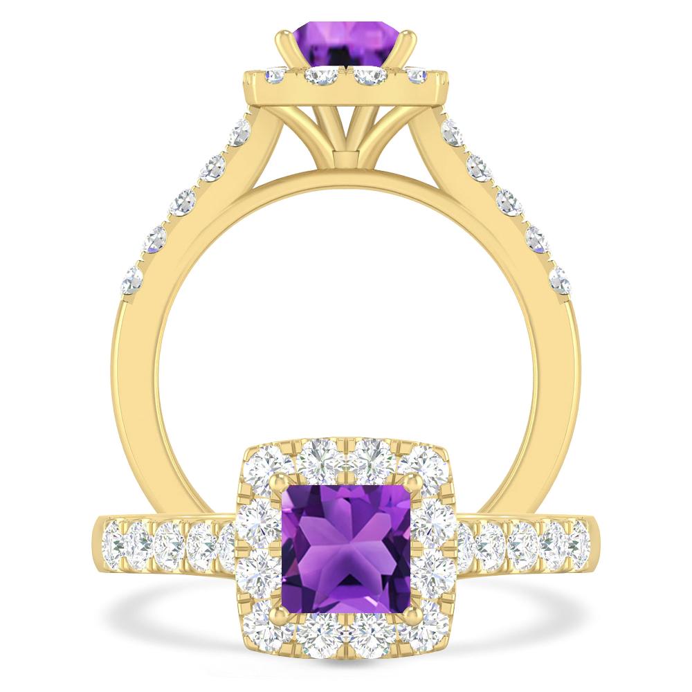 Yellow Gold - Amethyst