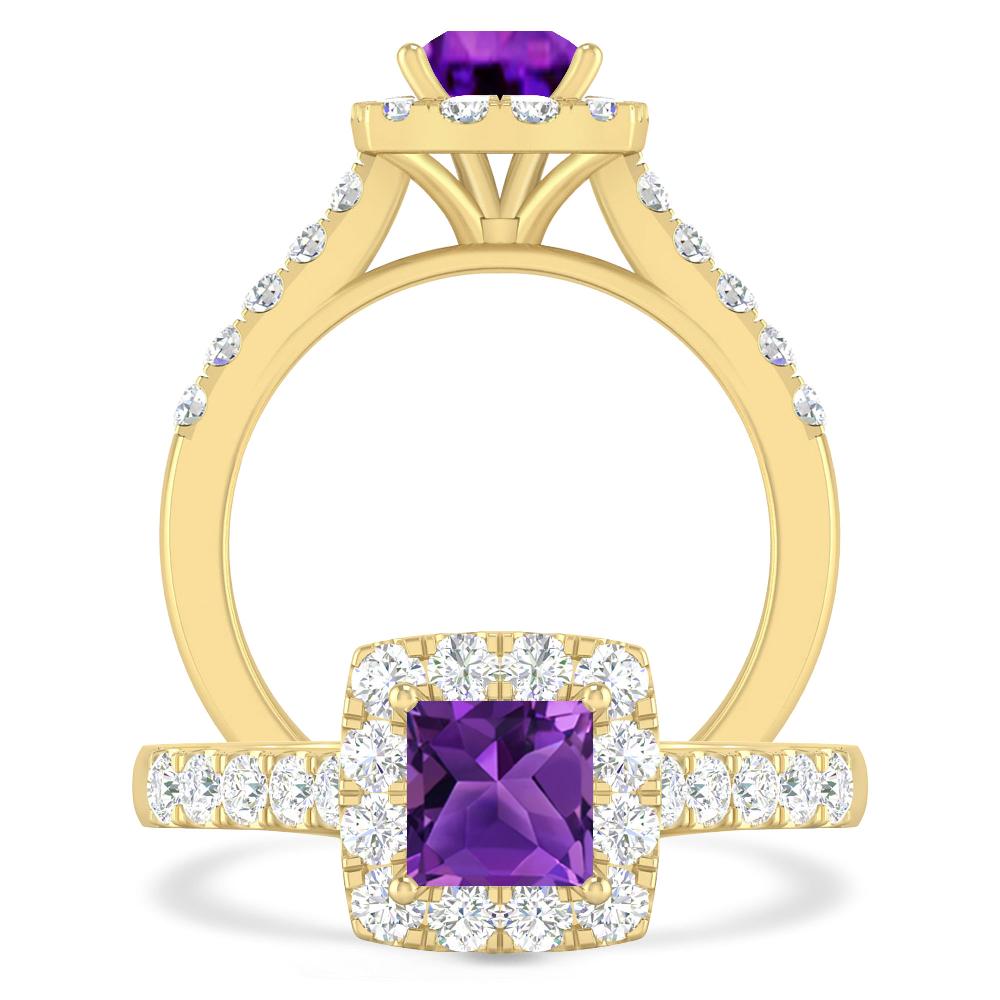 Yellow Gold - Amethyst