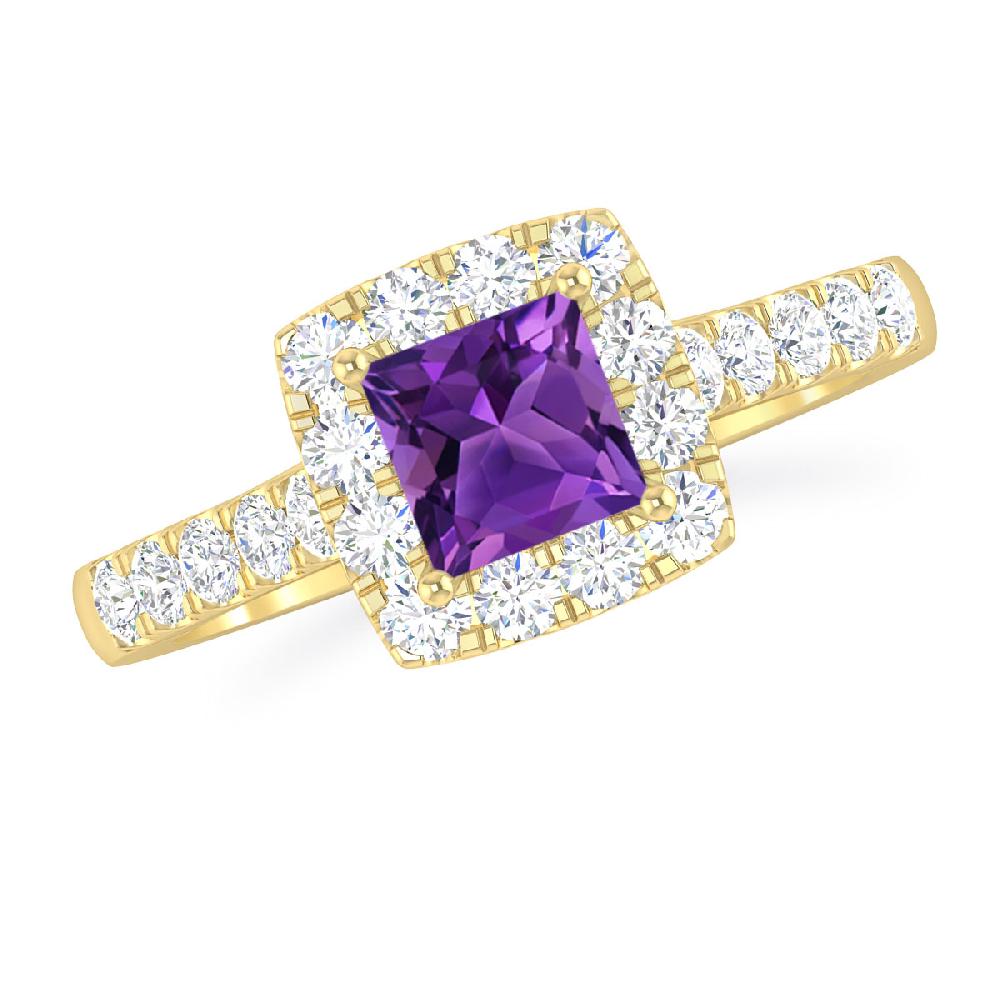 Yellow Gold - Amethyst