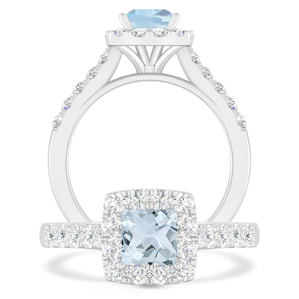 White Gold - Aquamarine