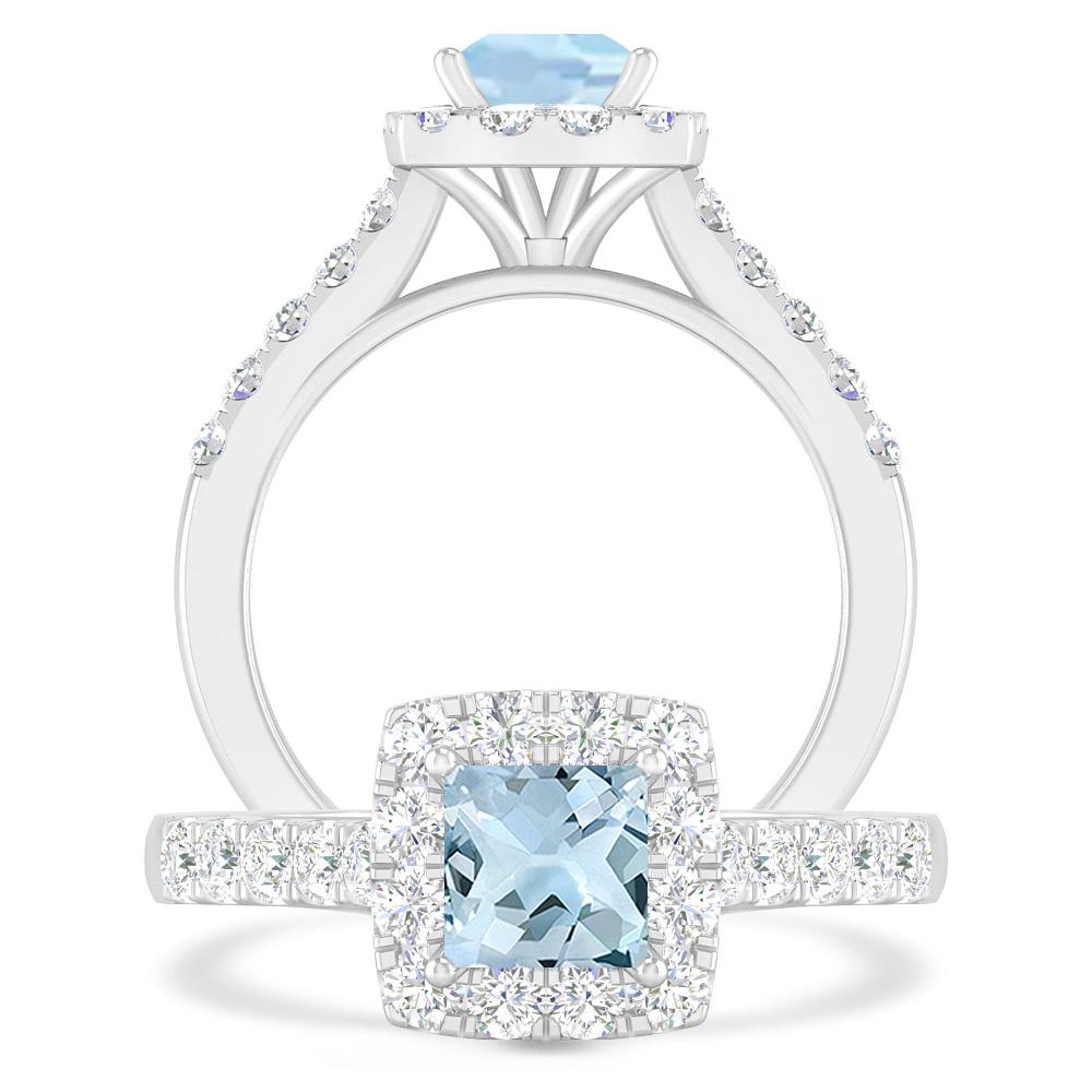 White Gold - Aquamarine