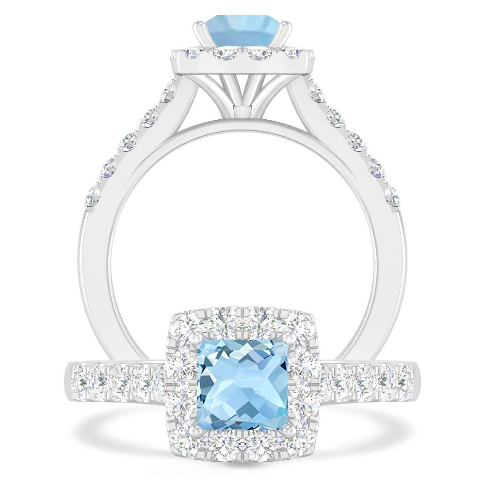 White Gold - Aquamarine