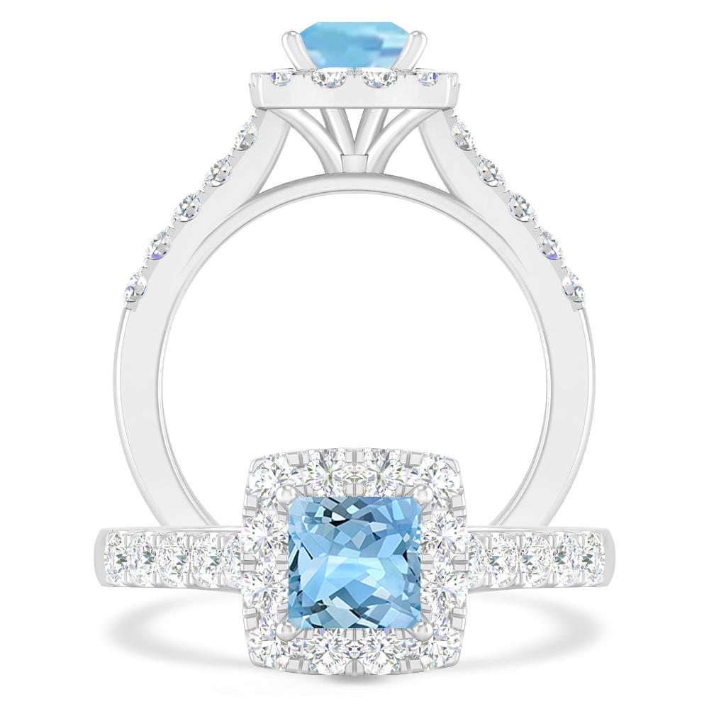 White Gold - Aquamarine