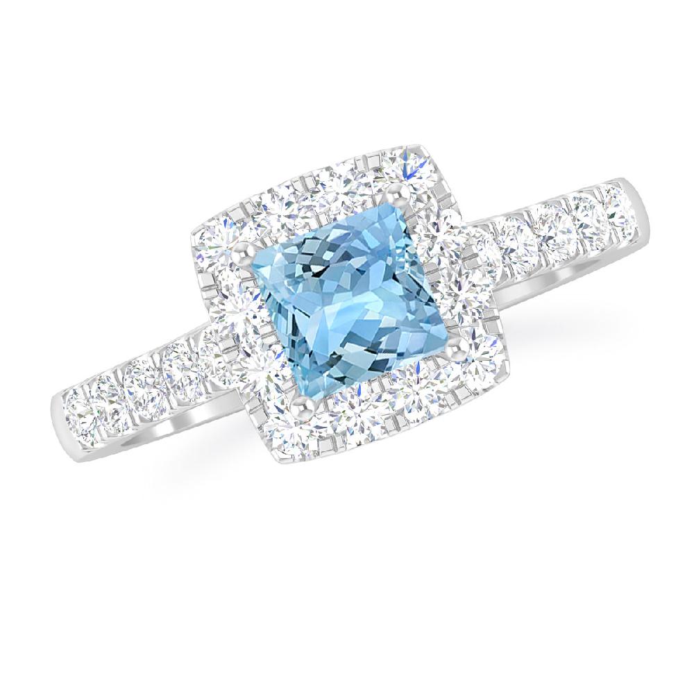 White Gold - Aquamarine