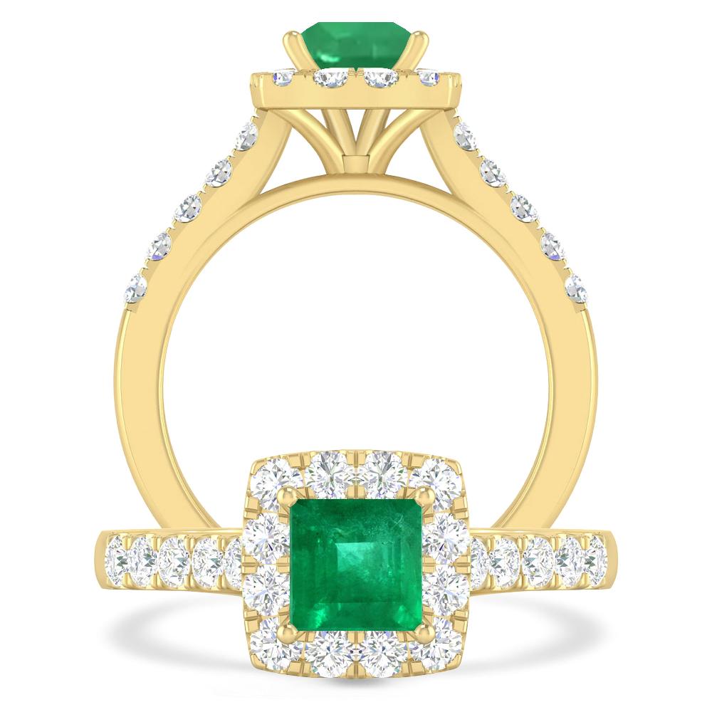 Yellow Gold - Emerald