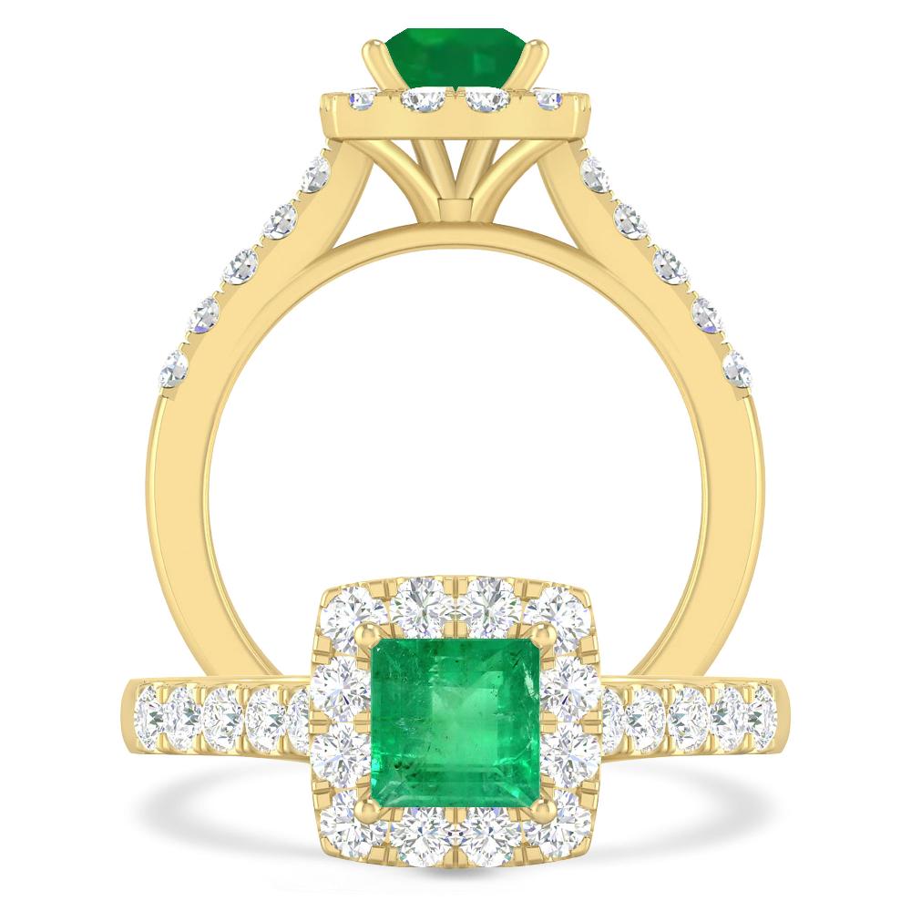 Yellow Gold - Emerald