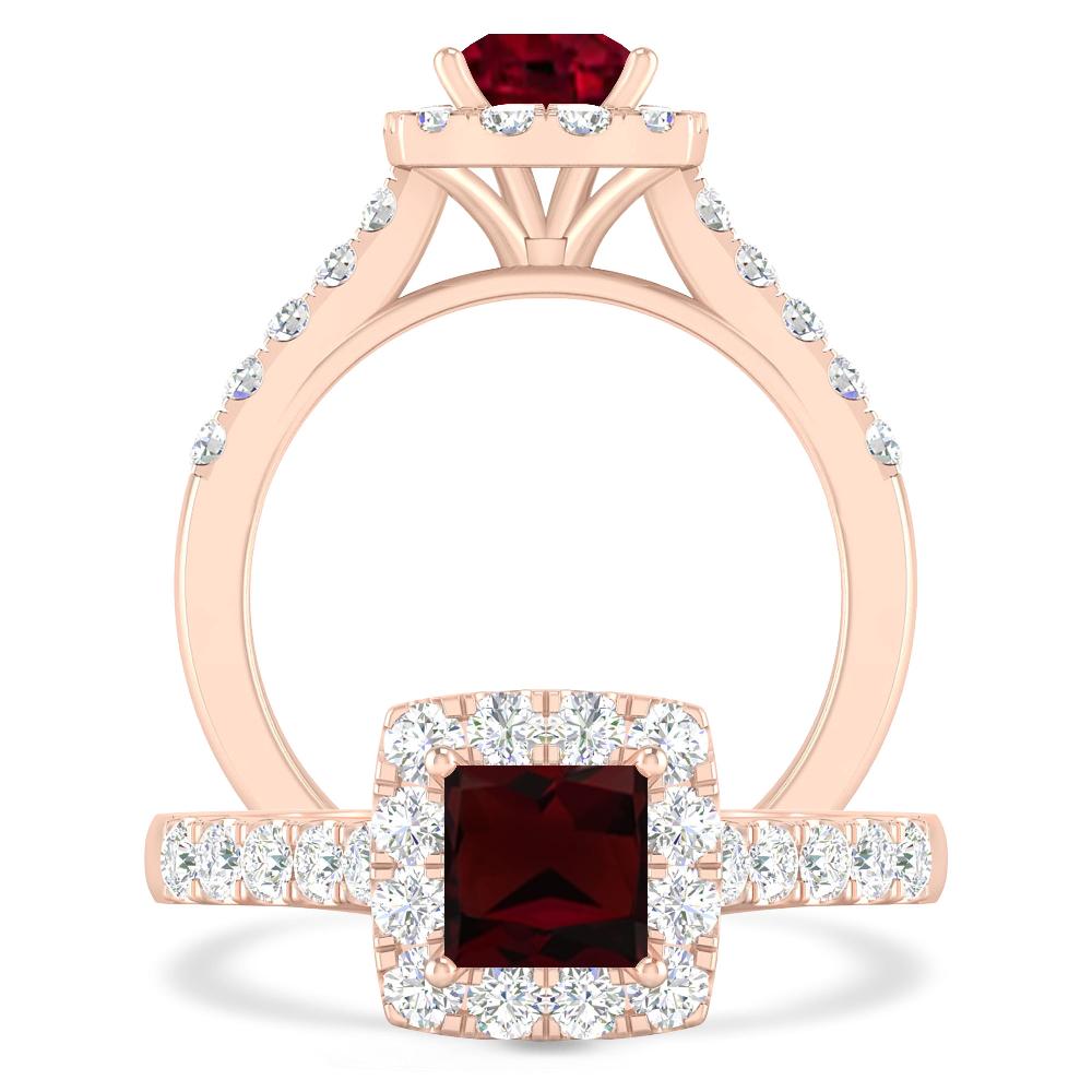 Rose Gold - Garnet