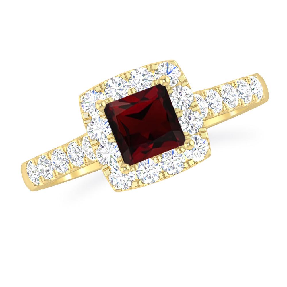 Yellow Gold - Garnet